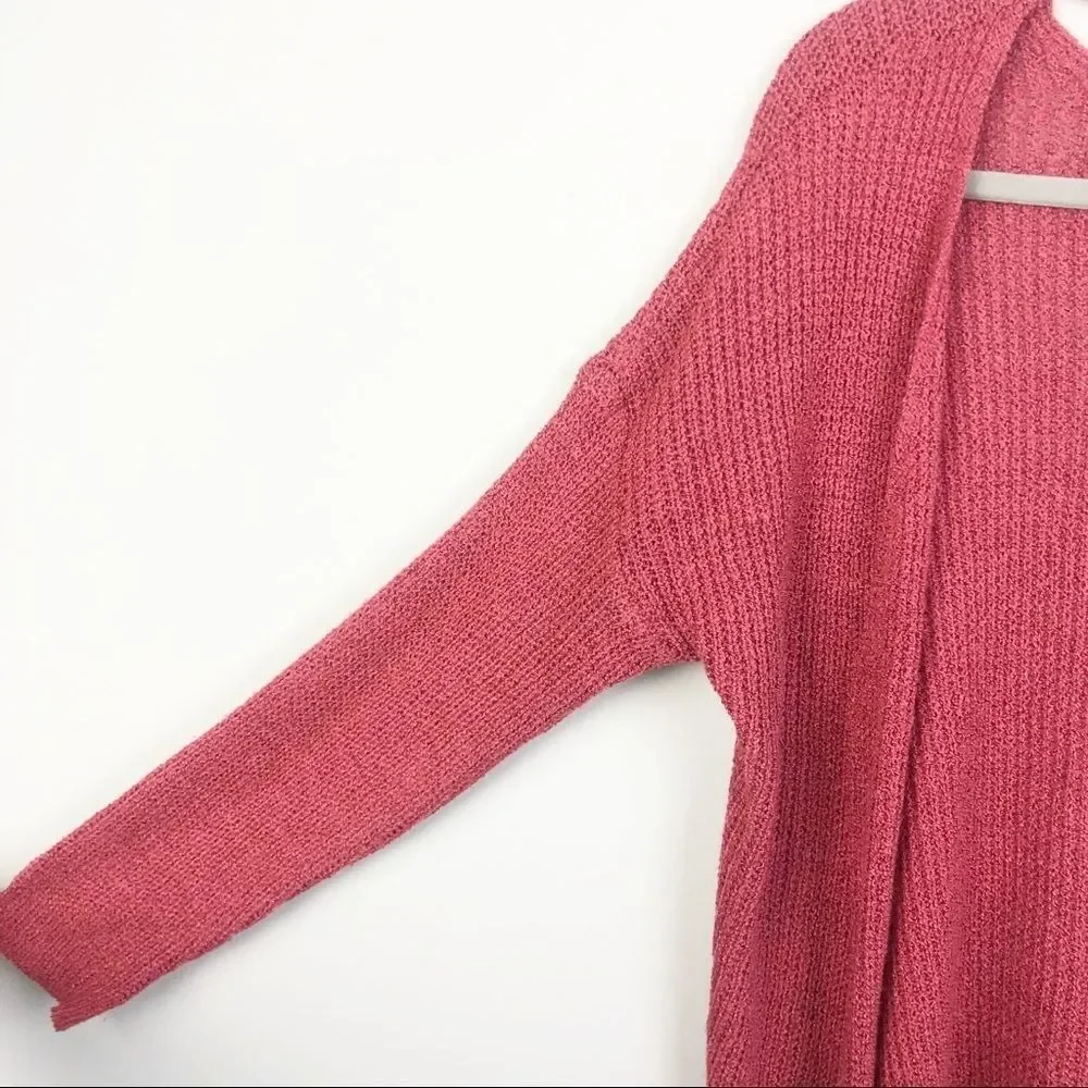 DREAMERS | Open Front Knit Cardigan Brick Red Women’s Size Small